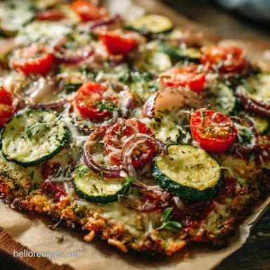 The Zesty Zucchini Keto Pizza A Proper Crisp Low Carb Recipe Recipe Card