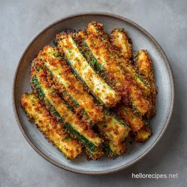 Crispy Air Fryer Zucchini with Panko Recipe Card