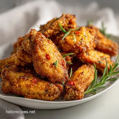 Baked Chicken Wings Recipe for 4 Servings Recipe Card