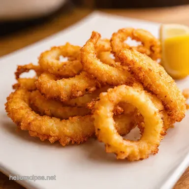 Perfectly Crispy Fried Calamari for PubStyle Rings at Home Recipe Card