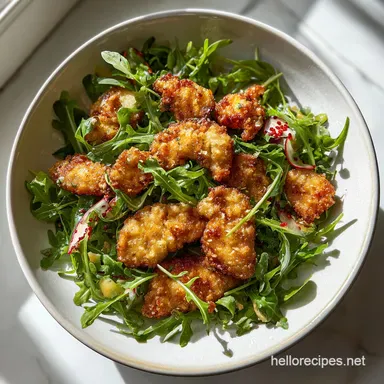 Crispy Chicken Arugula in 30 Minutes Recipe Card