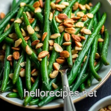 Crispy Green Bean Almondine: A Delightful Nutty Side Dish Recipe Card