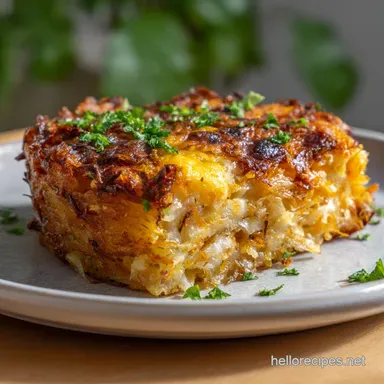 Egg Casserole Hashbrowns: Crispy Crust Brunch Bake Recipe Card