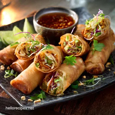 Pad Thai Spring Rolls: Ultra-Crispy, Restaurant-Quality Appetizer Recipe Card