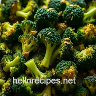 Easy Crispy Roasted Broccoli Recipe with Garlic & Lemon Zest Recipe Card