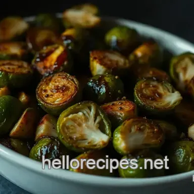 Best Crispy Brussel Sprouts in Oven: Balsamic Glaze Recipe Recipe Card