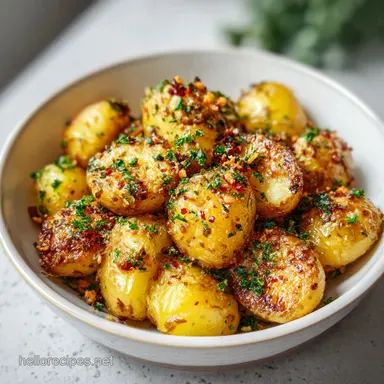 Crispy Roasted Potatoes for 5 Servings with Fluffy Centers Recipe Card