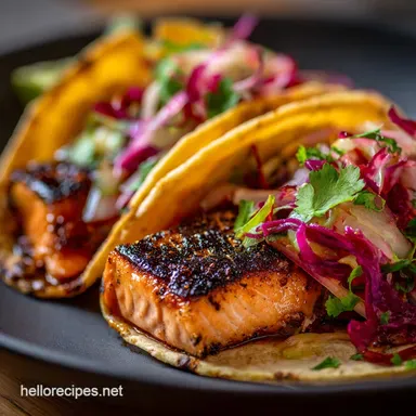Salmon Tacos Recipe: Seared, Crispy Ready in Just 35 Minutes Recipe Card