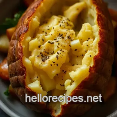 Easy & Delicious Baked Potato with Crispy Skin: A Family Comfort Dish Recipe Card