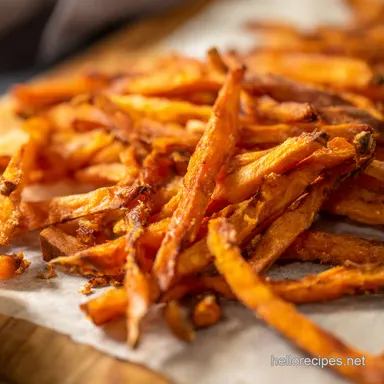 Crispy Homemade Sweet Potato Fries Oven Baked Bliss Recipe Card