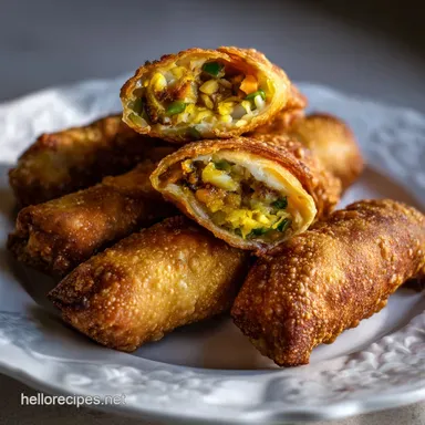 Vegetable Egg Rolls: Ultimate Crispy Homemade Takeout Treat Recipe Card