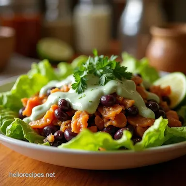 The Ultimate Crunchy Taco Salad with Homemade Ranch Recipe Card