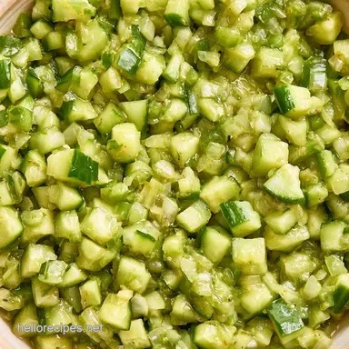 Cucumber Onion Relish in 50 Minutes Recipe Card