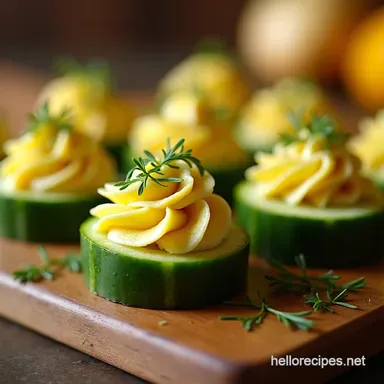 Elegant Vegan Appetizers LemonDill Cucumber Rounds Recipe Card