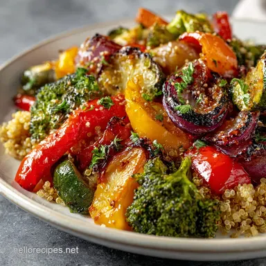 Daniel Fast Food Recipe with Roasted Vegetables and Quinoa: Nutrient-Dense Bowl Recipe Card