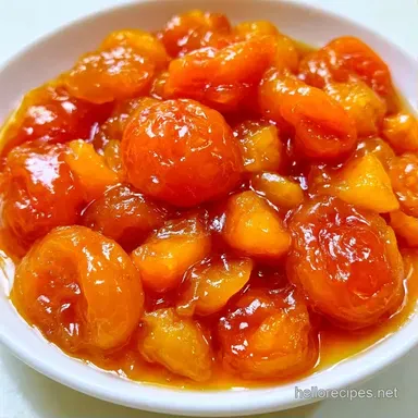 Dried Apricot Compote in 15 Minutes Recipe Card