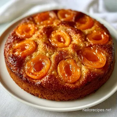 Easy Apricot Cake with Sour Cream Recipe Card