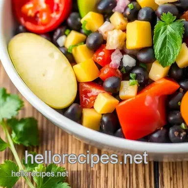 My Family's Easy Black Bean Salad - Fresh & Zesty Delight Recipe Card