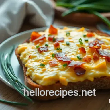Easy Cheesy Bacon & Chive Scramble Toast: Quick Breakfast Ideas