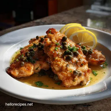 Easy Chicken Piccata: Velvety Citrus Sauce Recipe Card