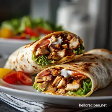 Easy Chipotle Ranch Grilled Chicken Burrito Recipe Recipe Card