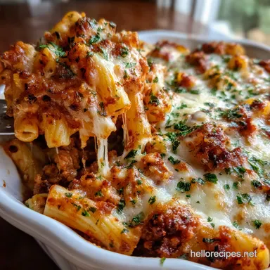 Easy Crockpot Baked Ziti: No-Stir Slow-Cooked Recipe Card