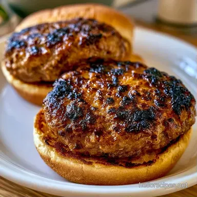 Easy Family Grilled Burgers for 4 Recipe Card