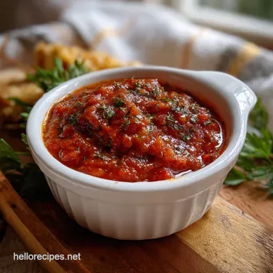Easy Marinara Sauce Recipe with Garlic and Herbs Recipe Card