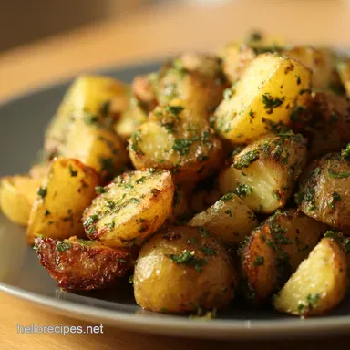 Easy Garlic Herb Roasted Potatoes Veg Roastie Rescue Recipe Recipe Card