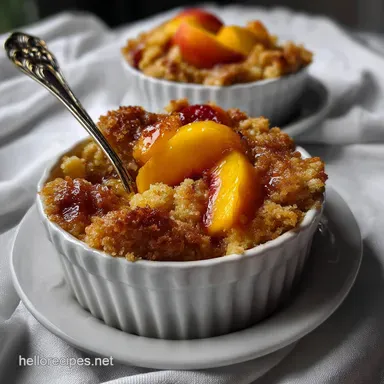 Easy GlutenFree Peach Cobbler Vegan Minimalist: 10-Minute Prep Recipe Card