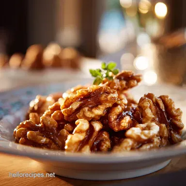 Caramelized Walnuts Recipe UltraCrispy Glazed Nuts for Salads Recipe Card