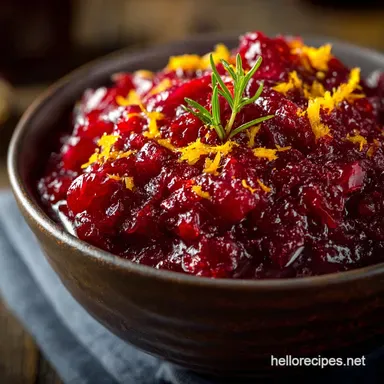 Cranberry Sauce: Easy Homemade Recipe with Bright Orange Zest Recipe Card