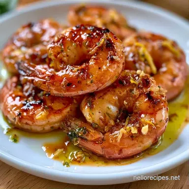 Easy Lemon Grilled Shrimp for 4 Servings Recipe Card