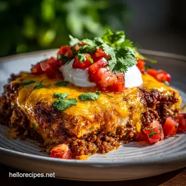 Easy Taco Casserole Recipe with Ground Beef