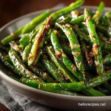Thanksgiving Side Dishes: Crispy Brown Butter Green Beans Recipe Card