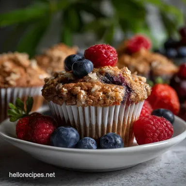 Healthy Vegan Muffins Easy PlantBased Breakfast Ready Now Recipe Card