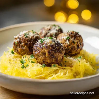 Eggplant Meatballs with Spaghetti Squash for 4 Servings Recipe Card