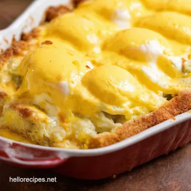 Deliciously Simple Eggs Benedict Casserole Lazy Brunch Done Right Recipe Card