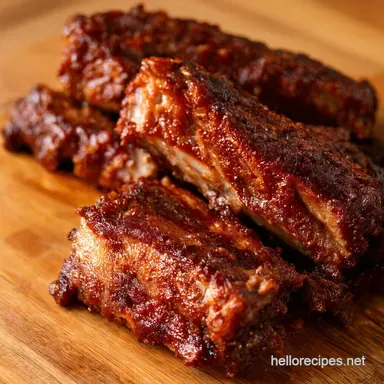 FallOffTheBone slow cooker bbq ribs So Easy Recipe Card