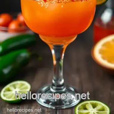 Fiery Fiesta: Spicy Margarita Recipe with Jalapeño Zing! Recipe Card
