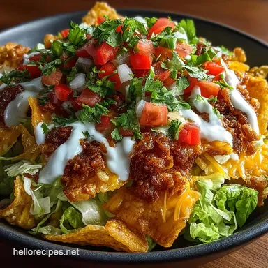 The Ultimate Crunch Time Fiesta Taco Salad Recipe 40 Mins Recipe Card