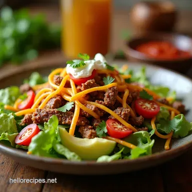 The Ultimate Easy Taco Salad Recipe Under 30 Mins Recipe Card