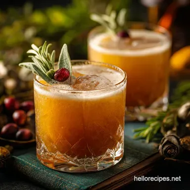 Thanksgiving Cocktails: The Easy Batch Bourbon Fireside Fizz Recipe Card