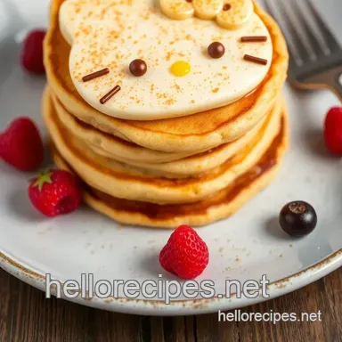 Delightful Flip Cinnamon Hello Kitty Pancakes: A Fun Breakfast Treat! Recipe Card