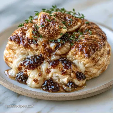 French Onion Brie Puffs with Fig Jam Recipe Card