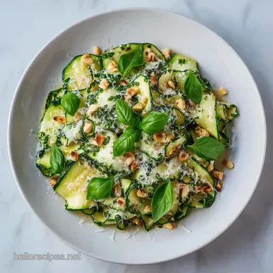 Fresh Zucchini Salad Side for 4 Servings Recipe Card