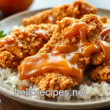 Crispy Fried Chicken Tenders with Sweet Apple Glaze: A Family Favorite! Recipe Card