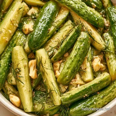Garlic Dill Pickles in 20 Minutes