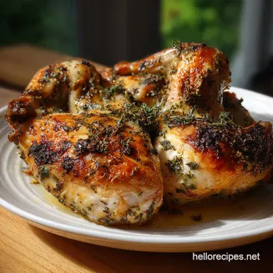 Spatchcock Chicken Recipe with Garlic Herb: Crispy Skin