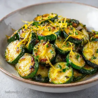 Garlic Lemon Zucchini in 10 Minutes Recipe Card
